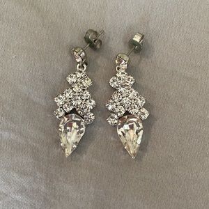 Jeweled pierced earrings